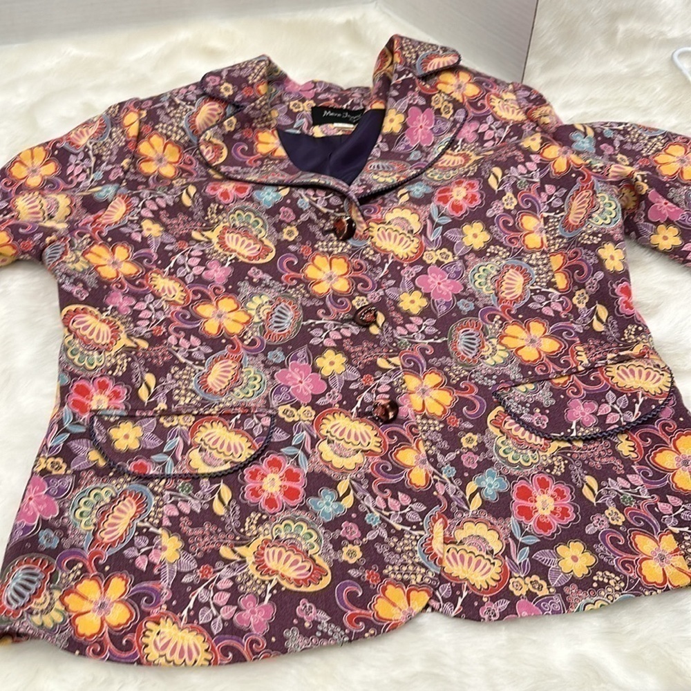 Vintage - Purple floral Printed Jacket size MP